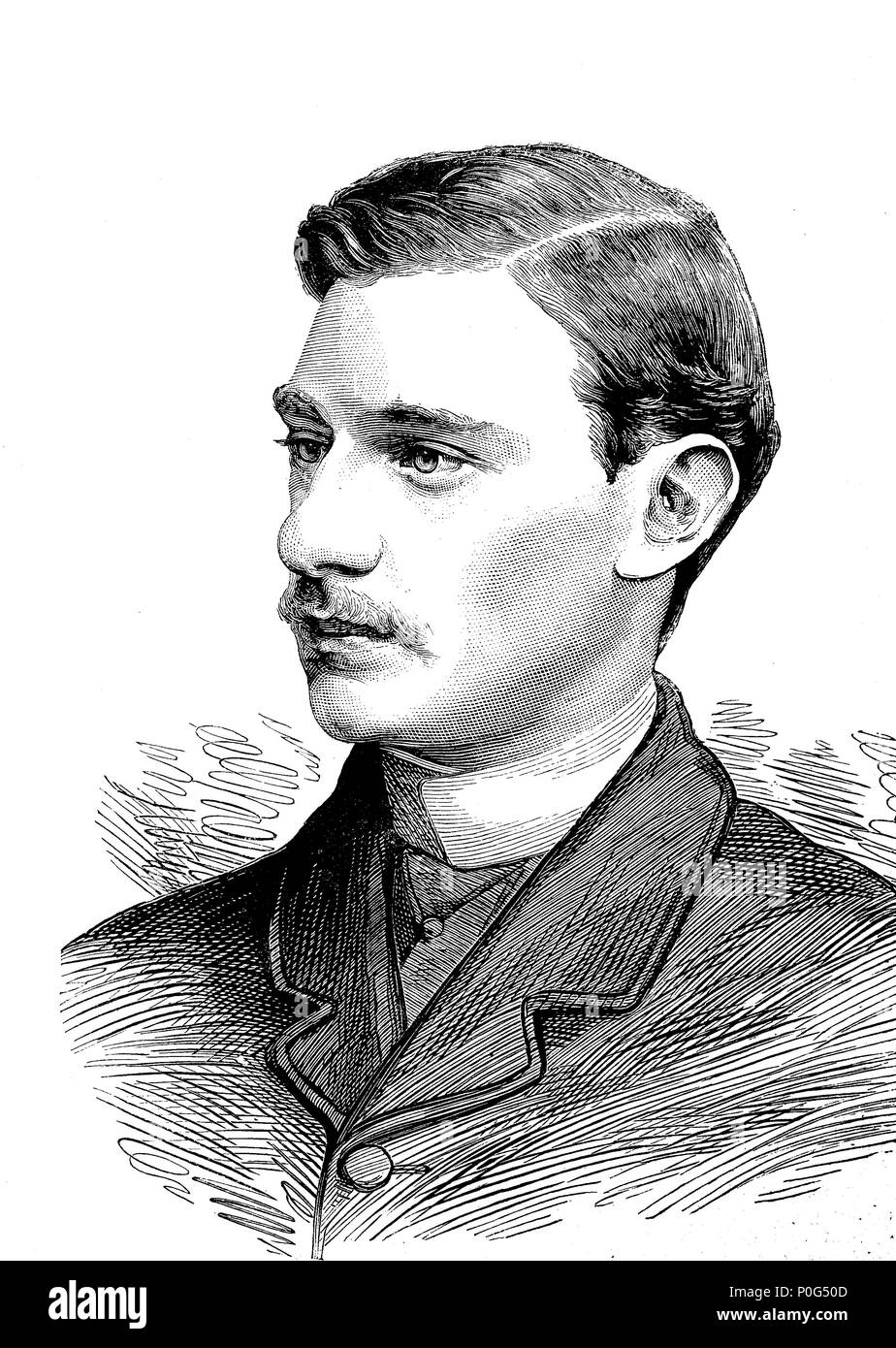Charles Alfred Worsley Pelham, 4° Conte di Yarborough KG PC (11 giugno 1859 - 12 luglio 1936), in stile eterno Worsley fino al 1875, era un peer britannico e uomo politico, digitale migliorata la riproduzione di un originale stampa da l'anno 1881 Foto Stock