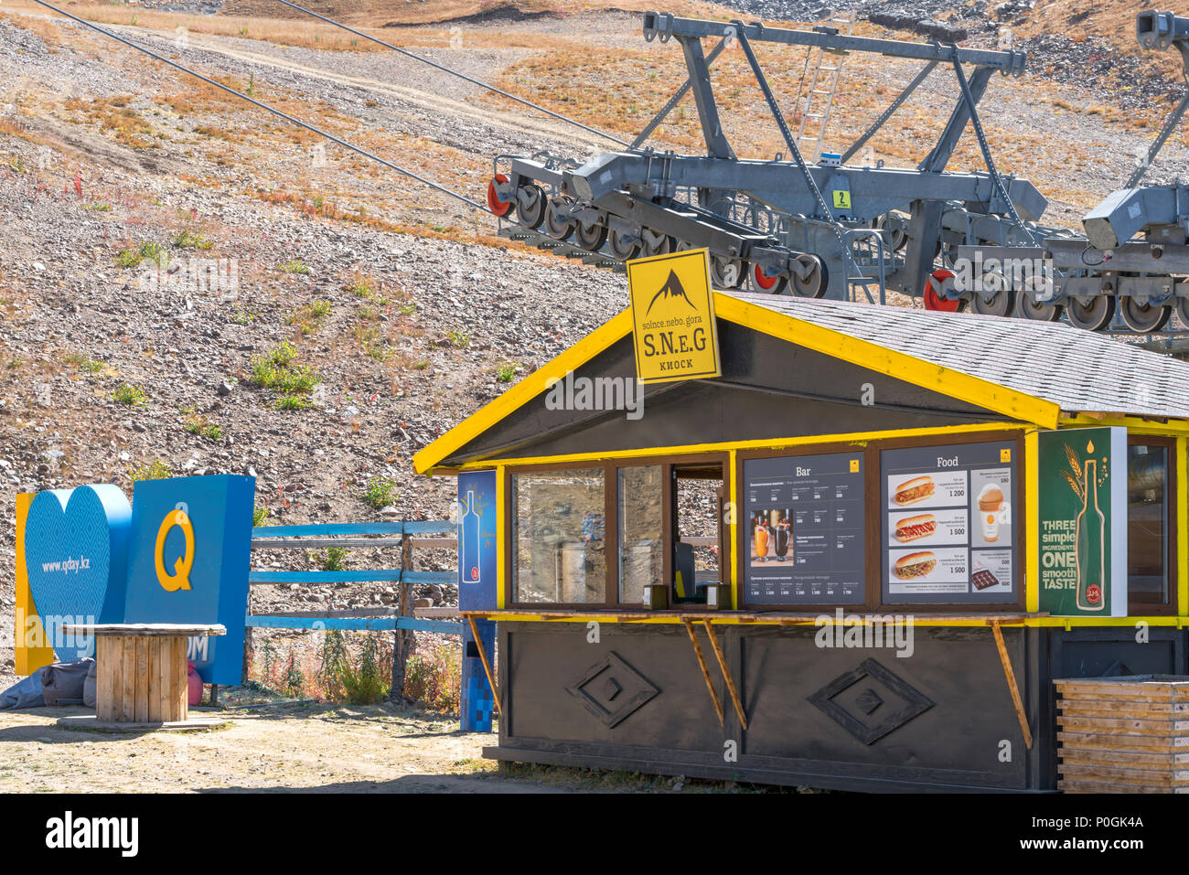 Servizi turistici a Chymbulak, Kazakistan Foto Stock