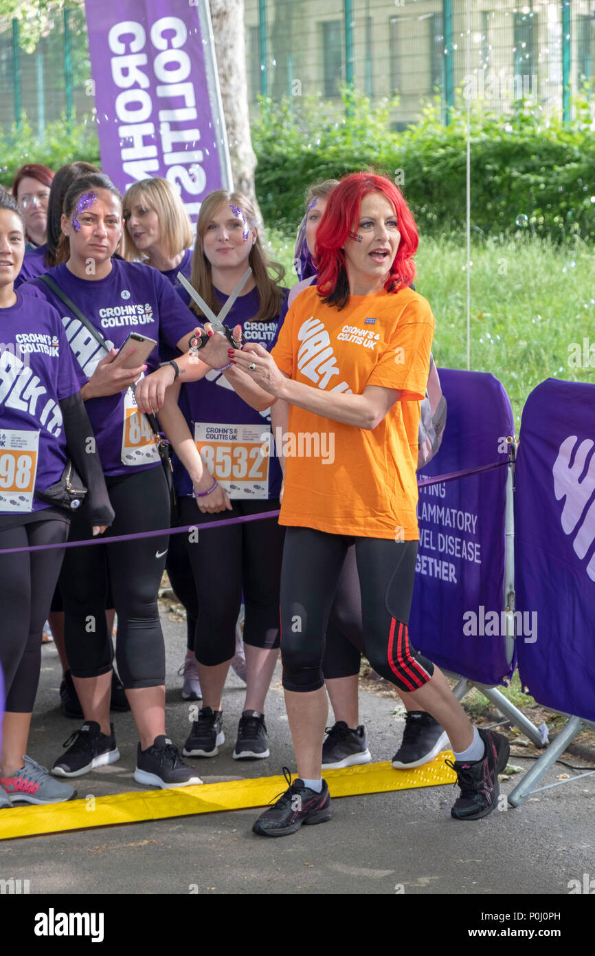 Londra, Regno Unito. Il 9 giugno 2018. Carrie concedere a di Crohn e Colitus UK 'Cammina' 2018 Credit: Antonio Patrizi/Alamy Live News Foto Stock