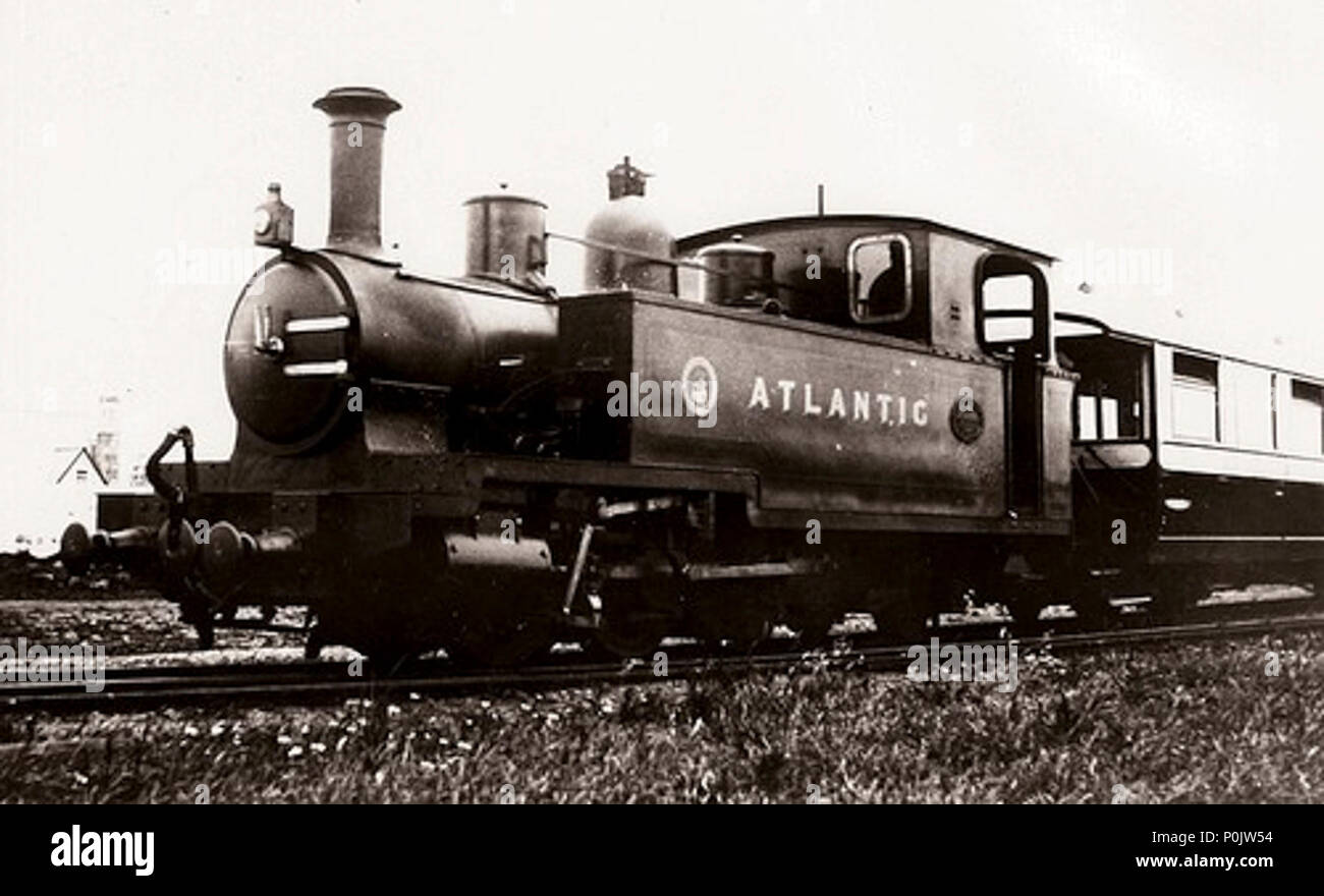 Atlantic la ultima locomotiva costruita per la Campbeltown e Machrihanish Light Railway Andrew Barclay 0-6-2T costruttori Fotografia 1907 Foto Stock