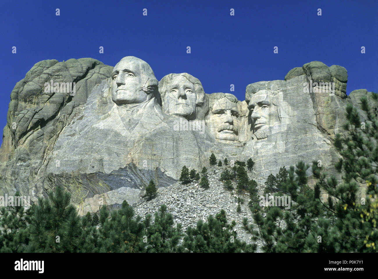 1993 storico Mount Rushmore National Monument (©& Gutzon Borglum LINCOLN 1941) BLACK HILLS SOUTH DAKOTA USA Foto Stock