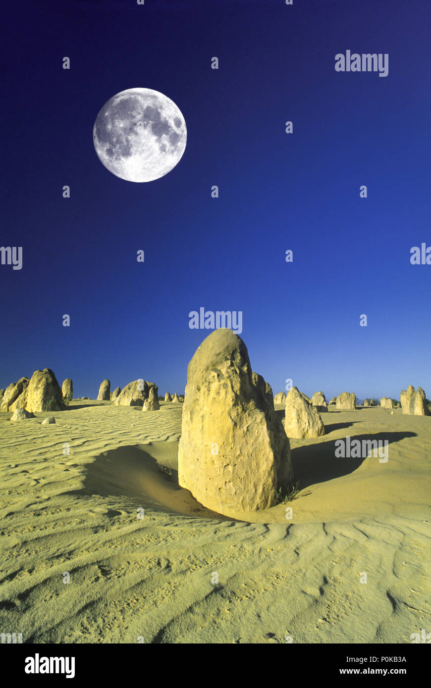 1995 fluttuazioni storiche sabbia Deserto Pinnacles NAMBUNG NATIONAL PARK Australia occidentale Foto Stock
