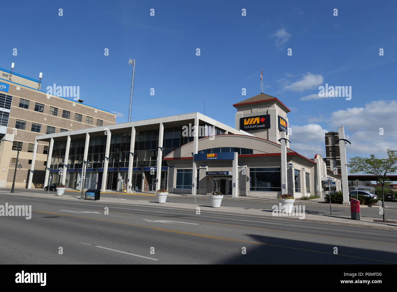 Via Treno Stazione ferroviaria London Ontario Canada Foto Stock