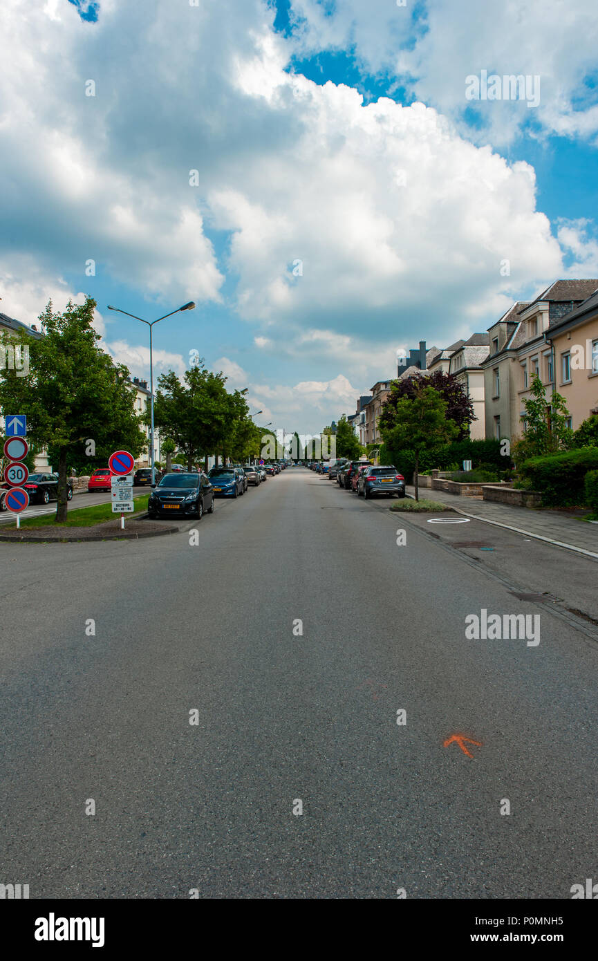 Scene di strada della città di Lussemburgo, Lussemburgo Foto Stock