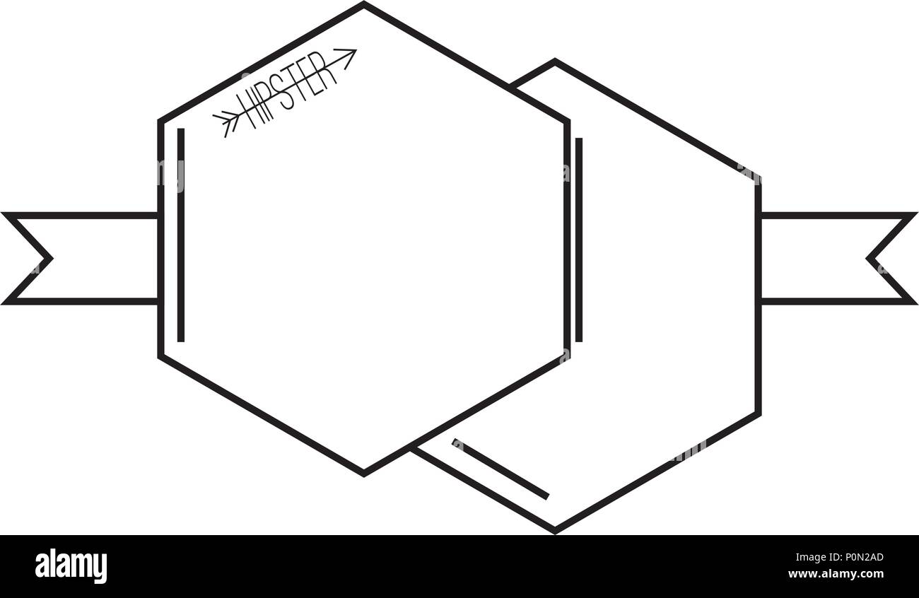 Abstract hipster etichetta Illustrazione Vettoriale