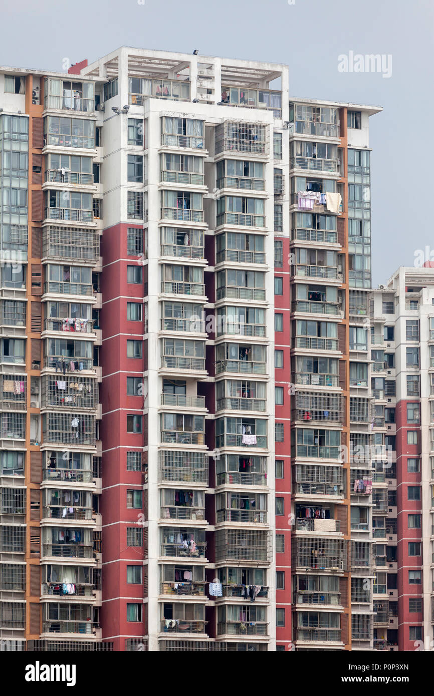 Suzhou, Jiangsu, Cina. Moderno edificio di appartamenti. Foto Stock