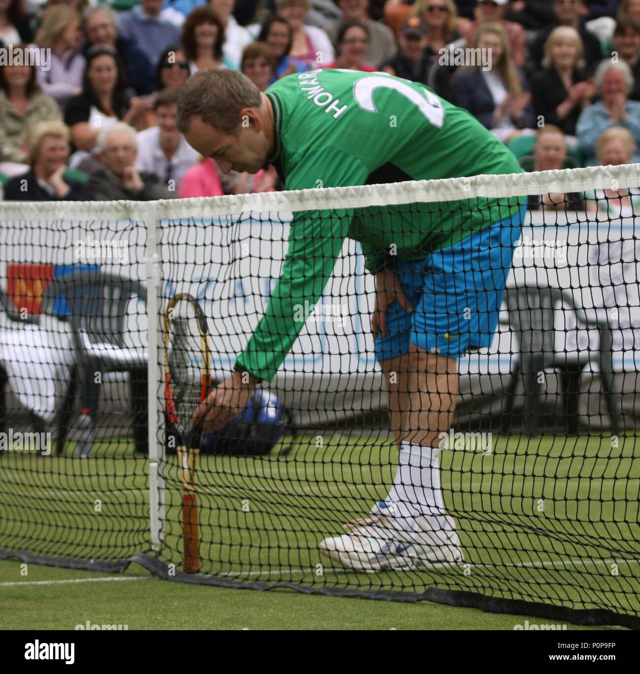 Liverpool, Regno Unito John McEnroe intrattiene a Liverpool il torneo di tennis di credito Fairbrother Ian/Alamy Stock Foto Foto Stock