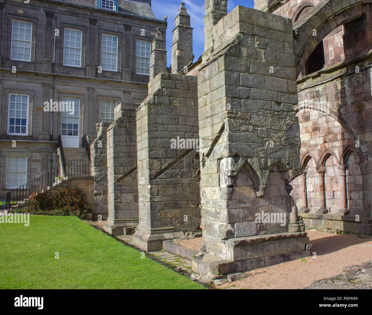 Palazzo di Holyrood House-ufficiale Edinburgh residence del Queen-Holyrood Abby Foto Stock