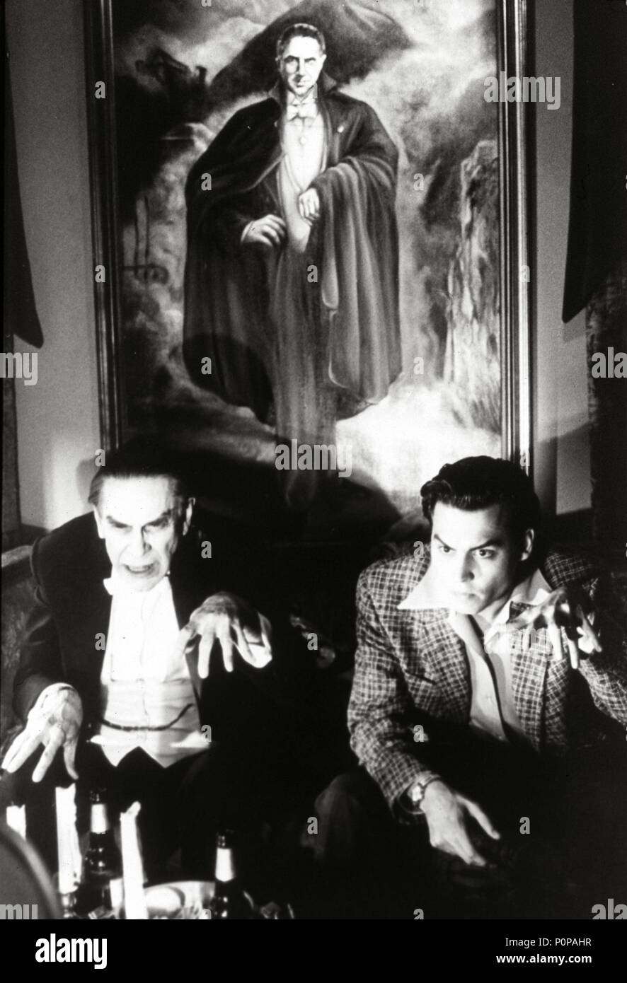 Pellicola originale titolo: ed il legno. Titolo inglese: ed il legno. Regista: tim burton. Anno: 1994. Stelle: Dracula; Johnny Depp; Martin Landau. Credito: Touchstone Pictures / Album Foto Stock