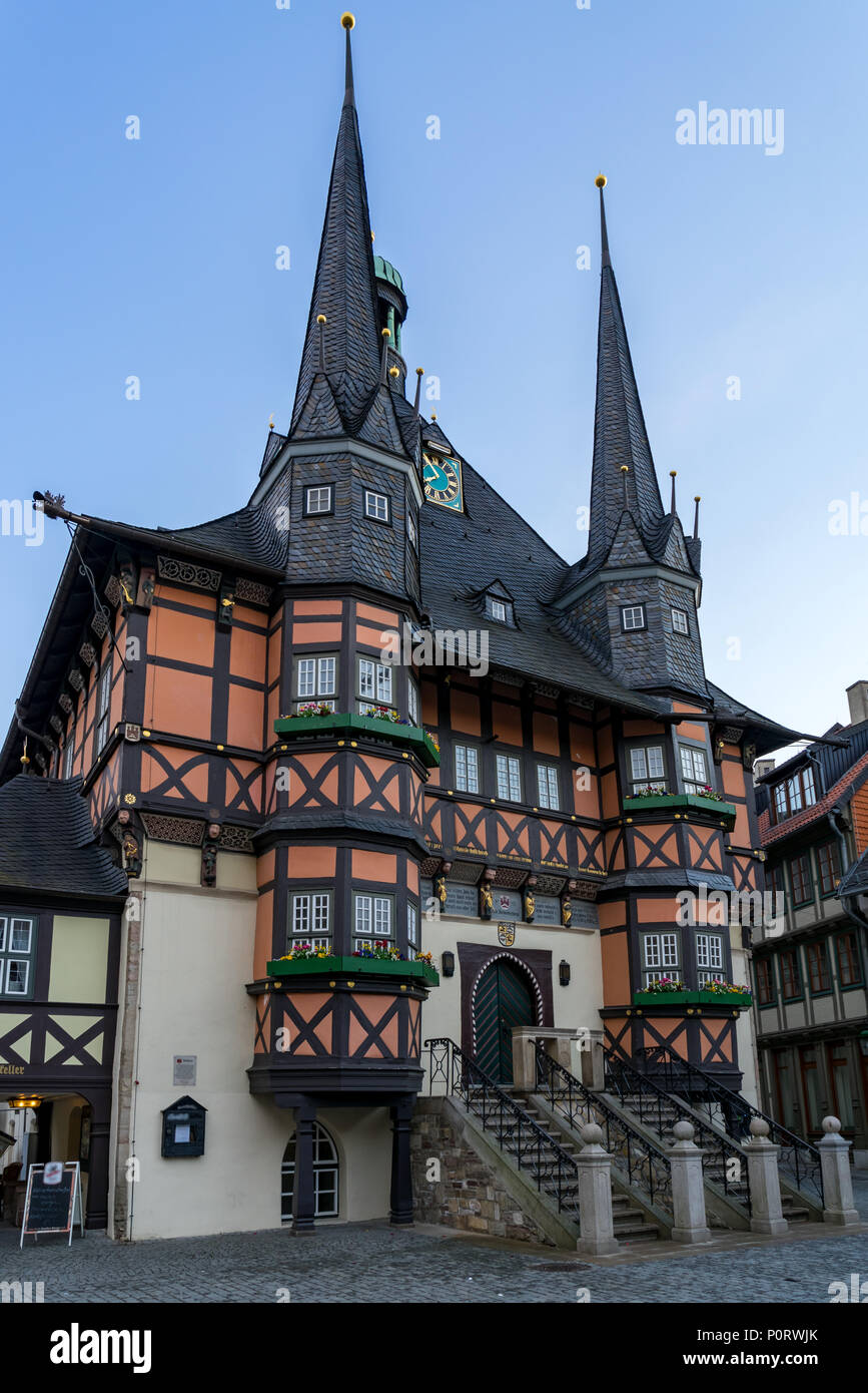 Municipio di Wernigerode (Germania) Foto Stock