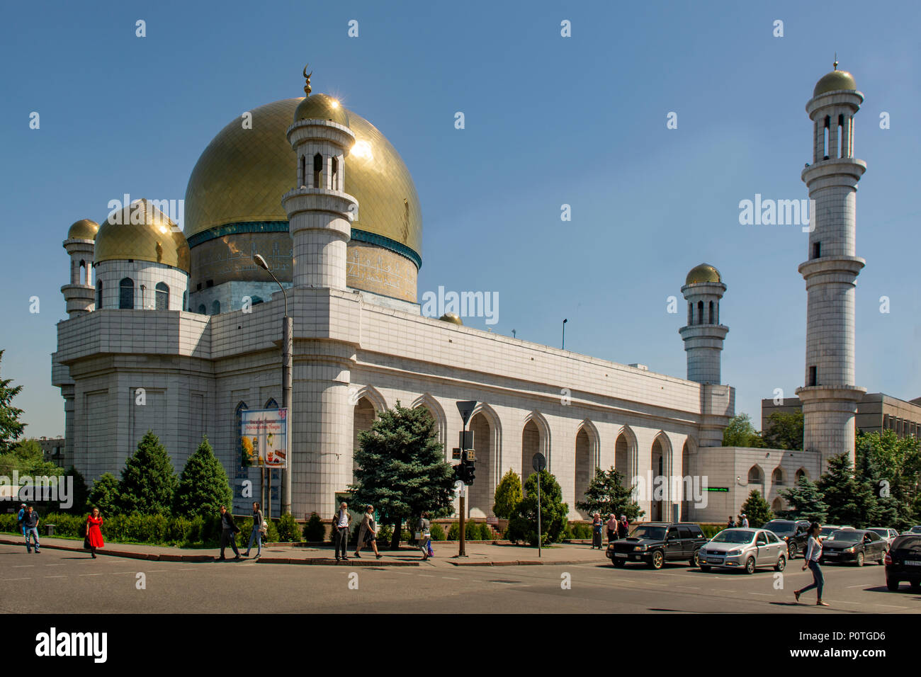 La Moschea centrale, Almaty, Kazakhstan Foto Stock