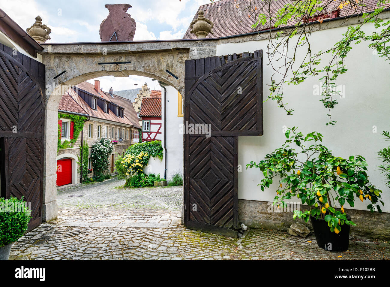 Sulzfeld, Weingut Brennfleck, Deutschland Foto Stock