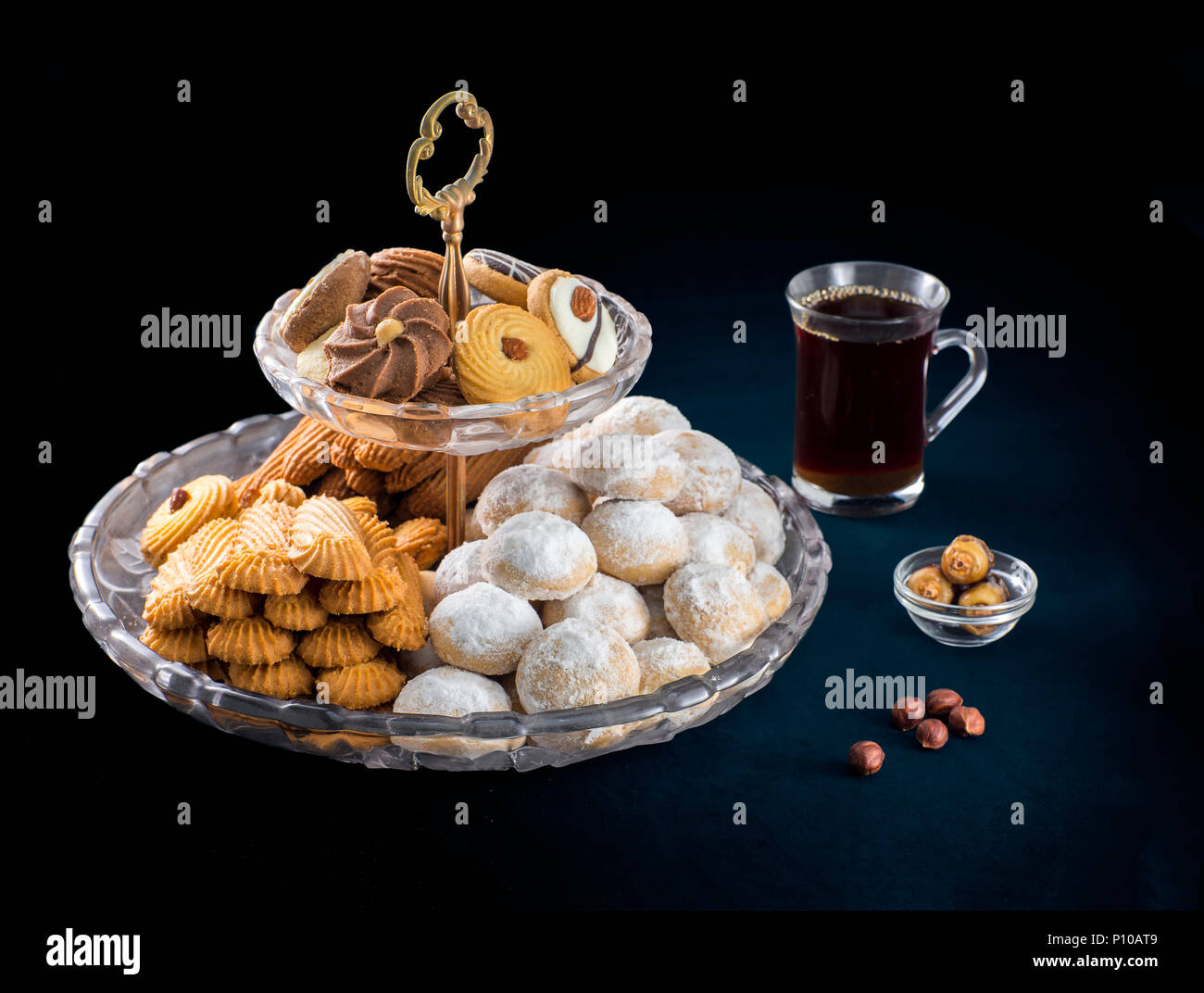 Eid Al-Fitr Colazione cookie, Musulmana minore spuntini di vacanza Foto Stock