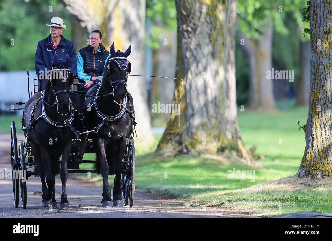 Il 2018 Royal Windsor Horse Show avviene nel terreno privato sul Castello di Windsor con: atmosfera dove: Windsor, Regno Unito quando: 10 maggio 2018 Credit: John Rainford/WENN.com Foto Stock