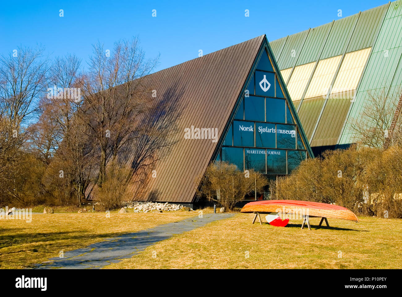 OSLO, Norvegia - 12 Aprile 2010: Penisola Bygdoy. Il Museo Marittimo Norvegese Foto Stock