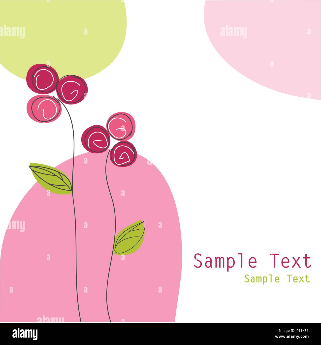 Disegnata a mano con motivi floreali modello senza giunture Illustrazione Vettoriale