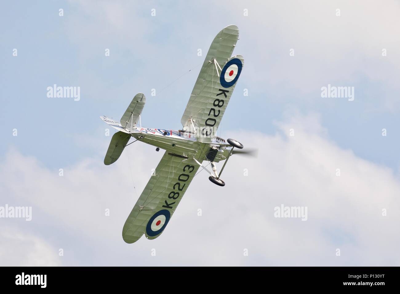 1937 Hawker Demon battenti al Fly Navy in airshow Shuttleworth il 3 giugno 2018 Foto Stock