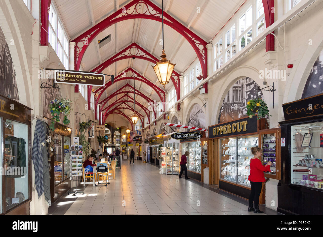 Mercato vittoriano Arcade, Academy Street, Inverness, Highland, Scotland, Regno Unito Foto Stock