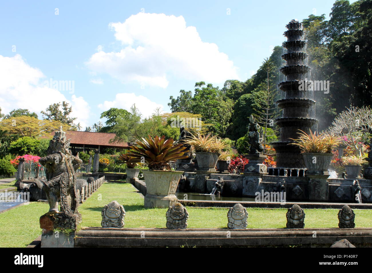 Taman Tirtagangga acqua palace a Bali, in Indonesia Foto Stock