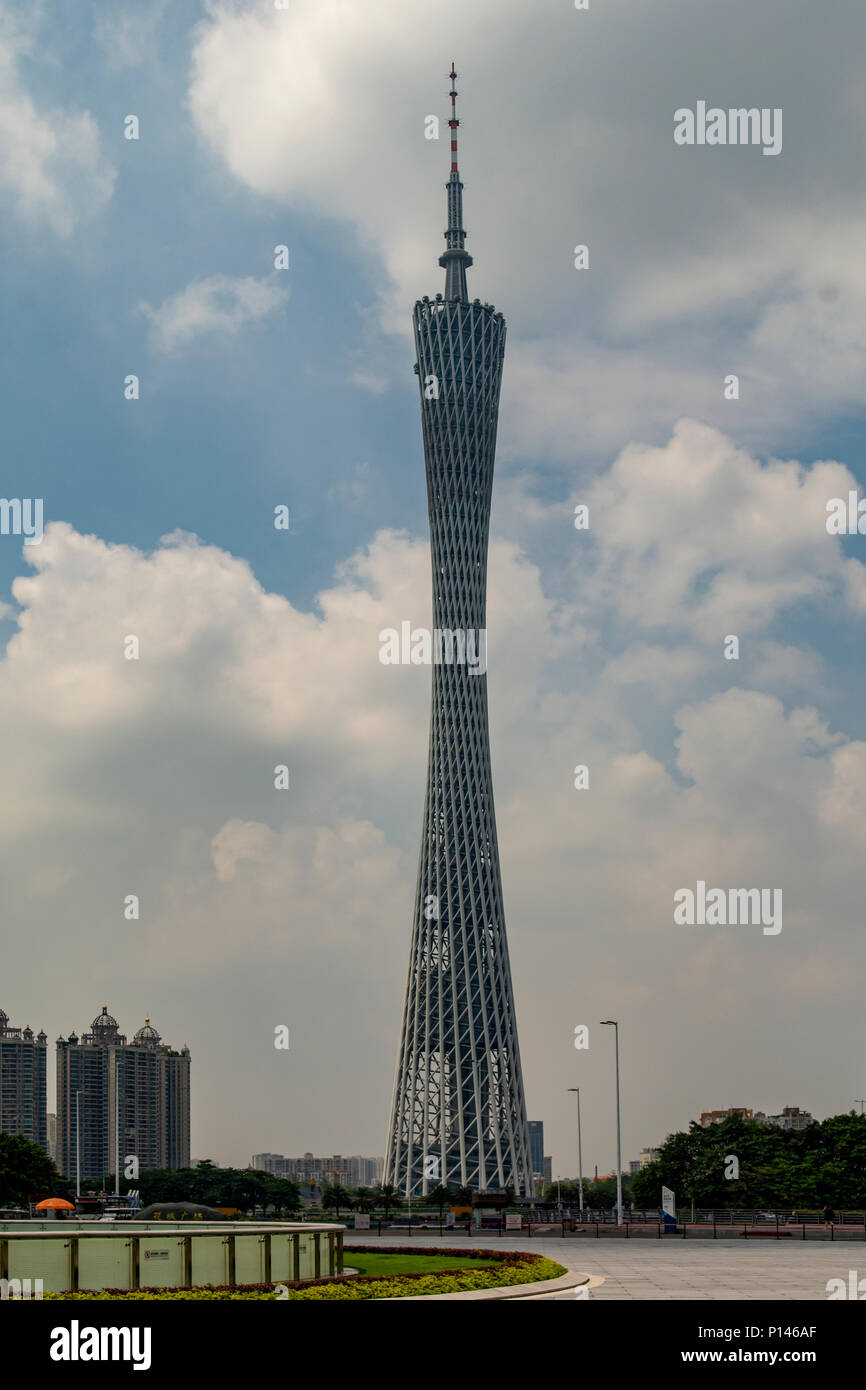 Il cantone di torre, Guangzhou, Cina Foto Stock