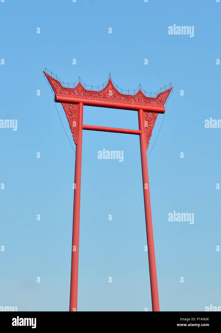 Il Gigante Swing 'Sao Ching Cha' a Bangkok, in Thailandia Foto Stock