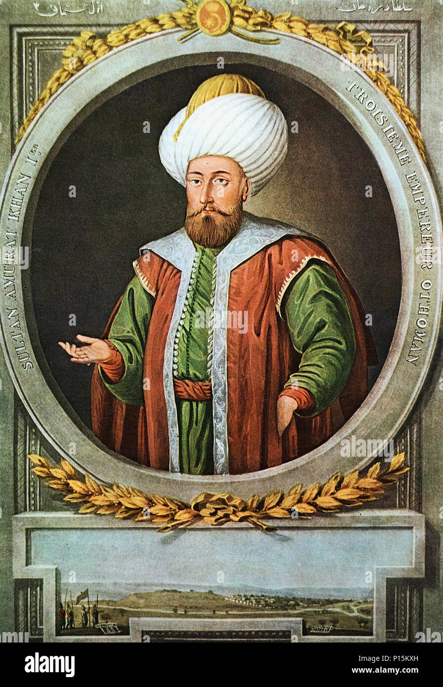 Murad ero il sultano ottomano da 1362 a 1389. Foto Stock