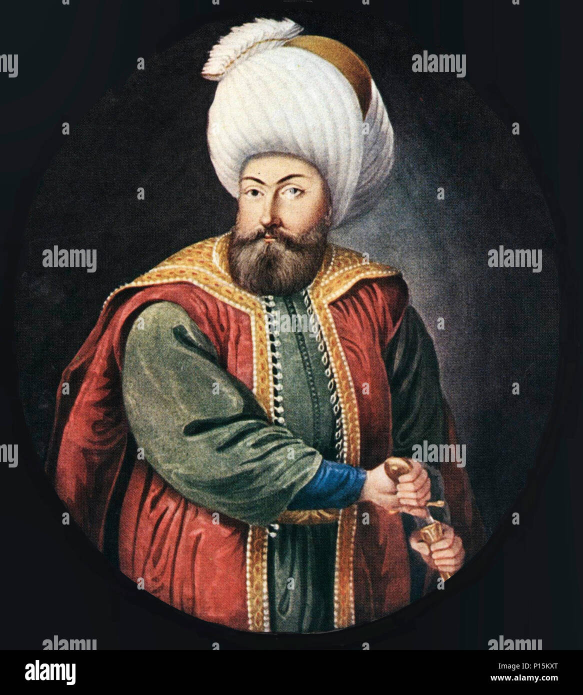 Sultan Osman I - Sultan Gazi "padre del re' Uthman (Osman) Han I. Impero Ottomano, circa 1300 Foto Stock