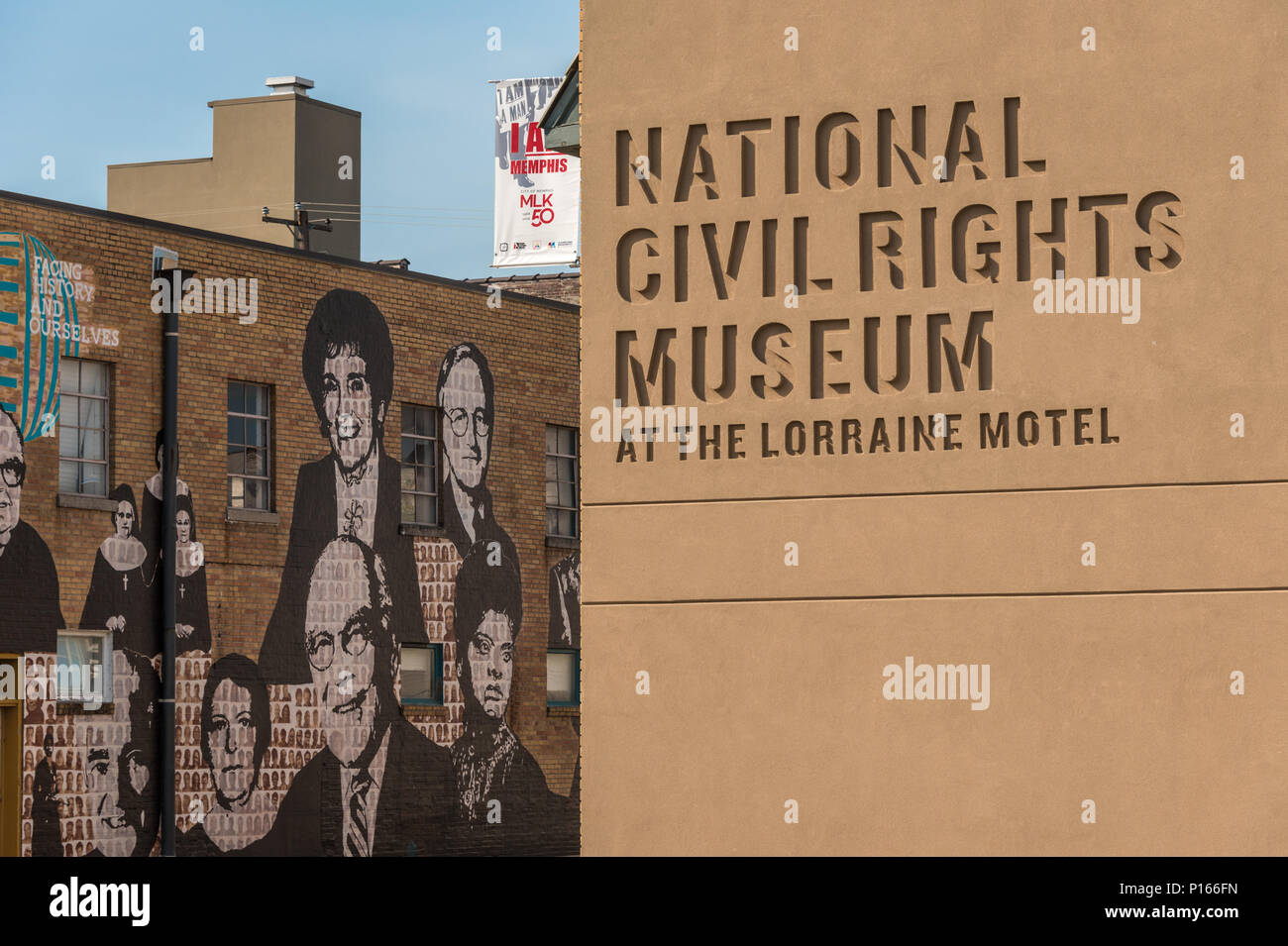 National Civil Rights Museum al Lorraine Motel, sito dell assassinio di Martin Luther King nel 1968, a Memphis, TN. Foto Stock