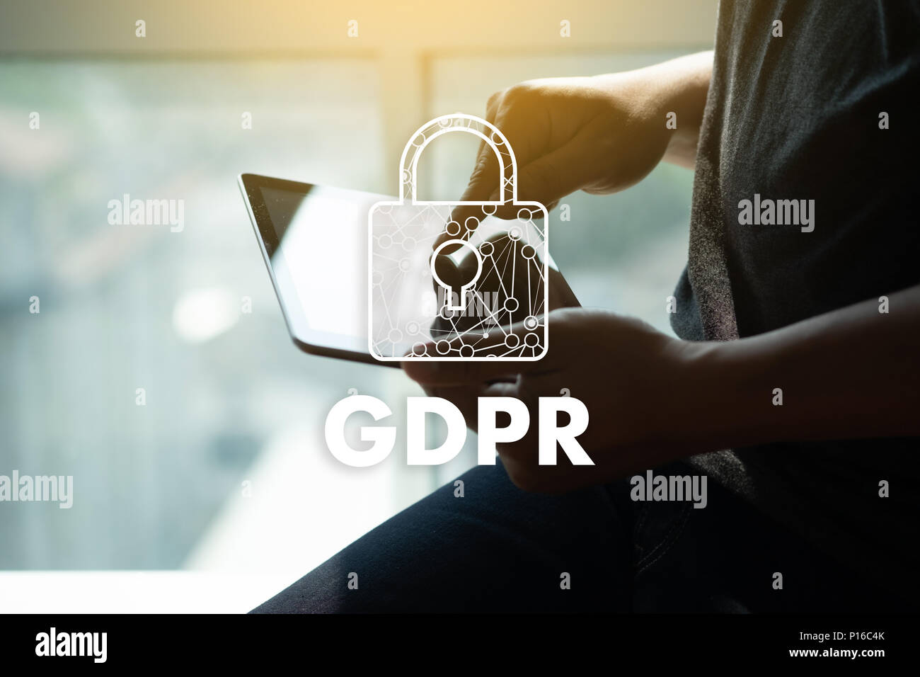 Il PILR. Protezione dei dati il regolamento esso tecnologo per la protezione dei dati del sistema di protezione dello schermo Foto Stock