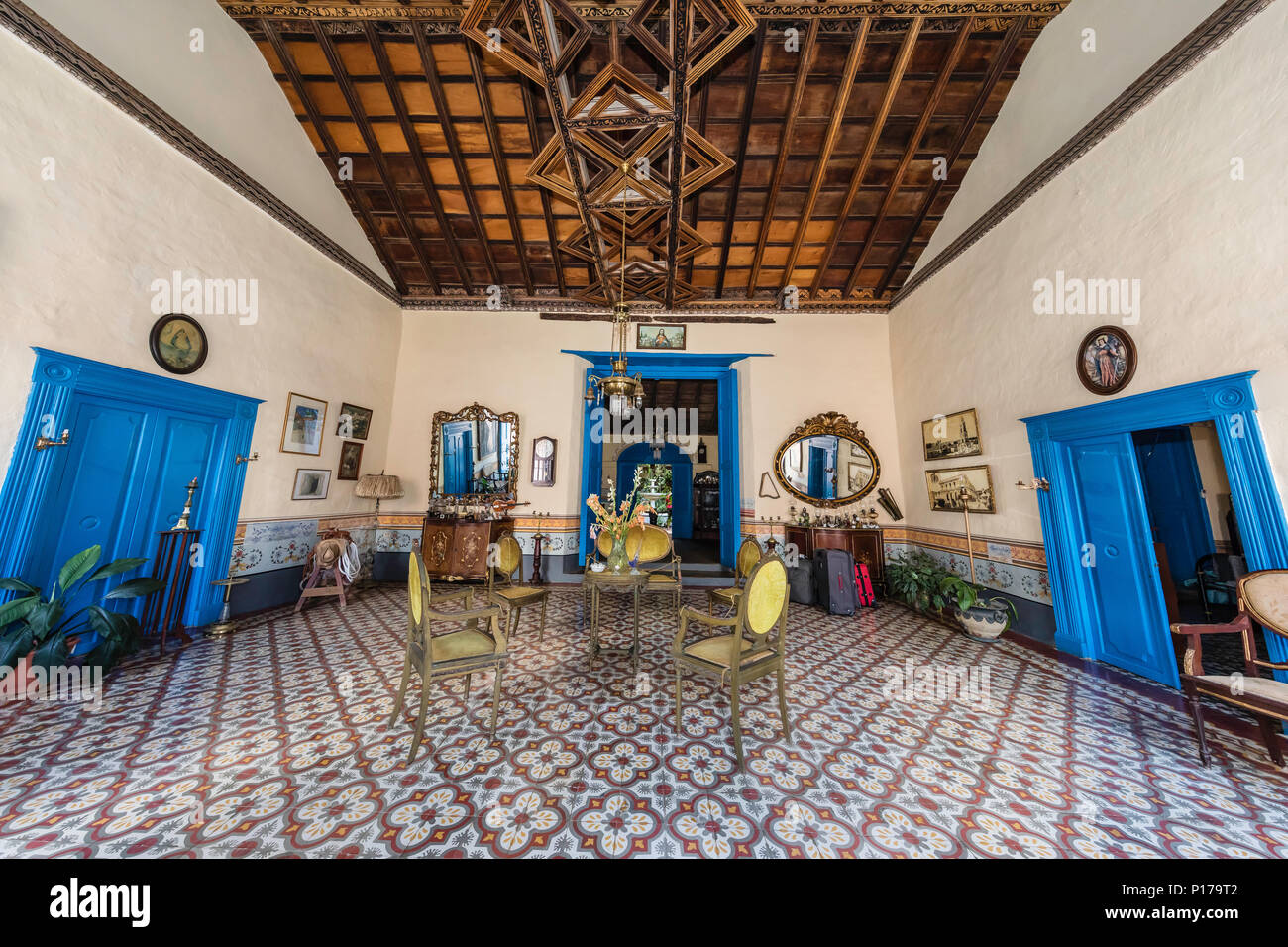 Casa Particular nel Patrimonio mondiale dell UNESCO città di Trinidad, Cuba. Foto Stock