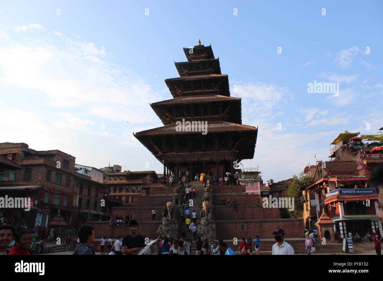 Cinque piani di Tempio di Bhaktapur Foto Stock