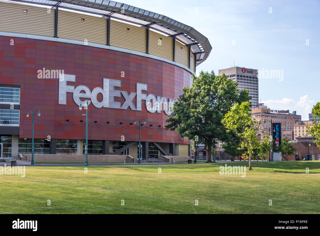 FedEx Forum arena sportiva e luogo di ritrovo per eventi su Beale Street nel centro di Memphis, Tennessee. (USA) Foto Stock