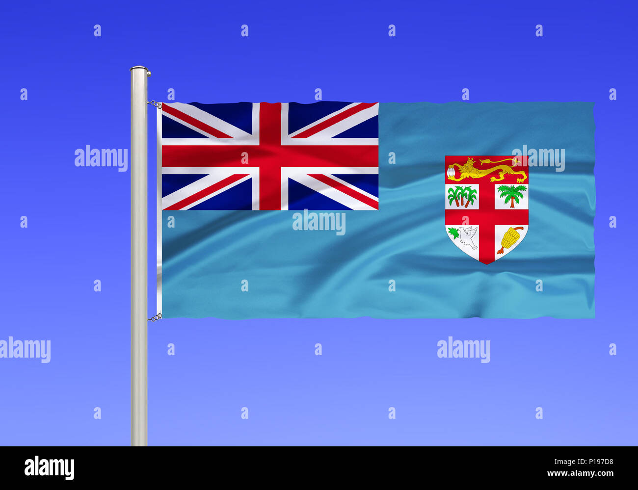Bandiera Delle Isole Figi Oceania Pacifico Flagge Von Fidschi Ozeanien Pazifik Foto Stock Alamy