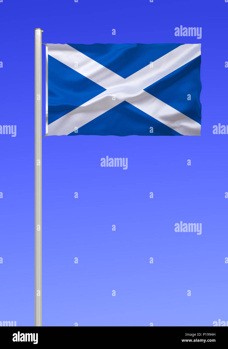 Bandiera della Scozia, Regno Unito, , Flagge von Schottland, Grossbritannien, Foto Stock