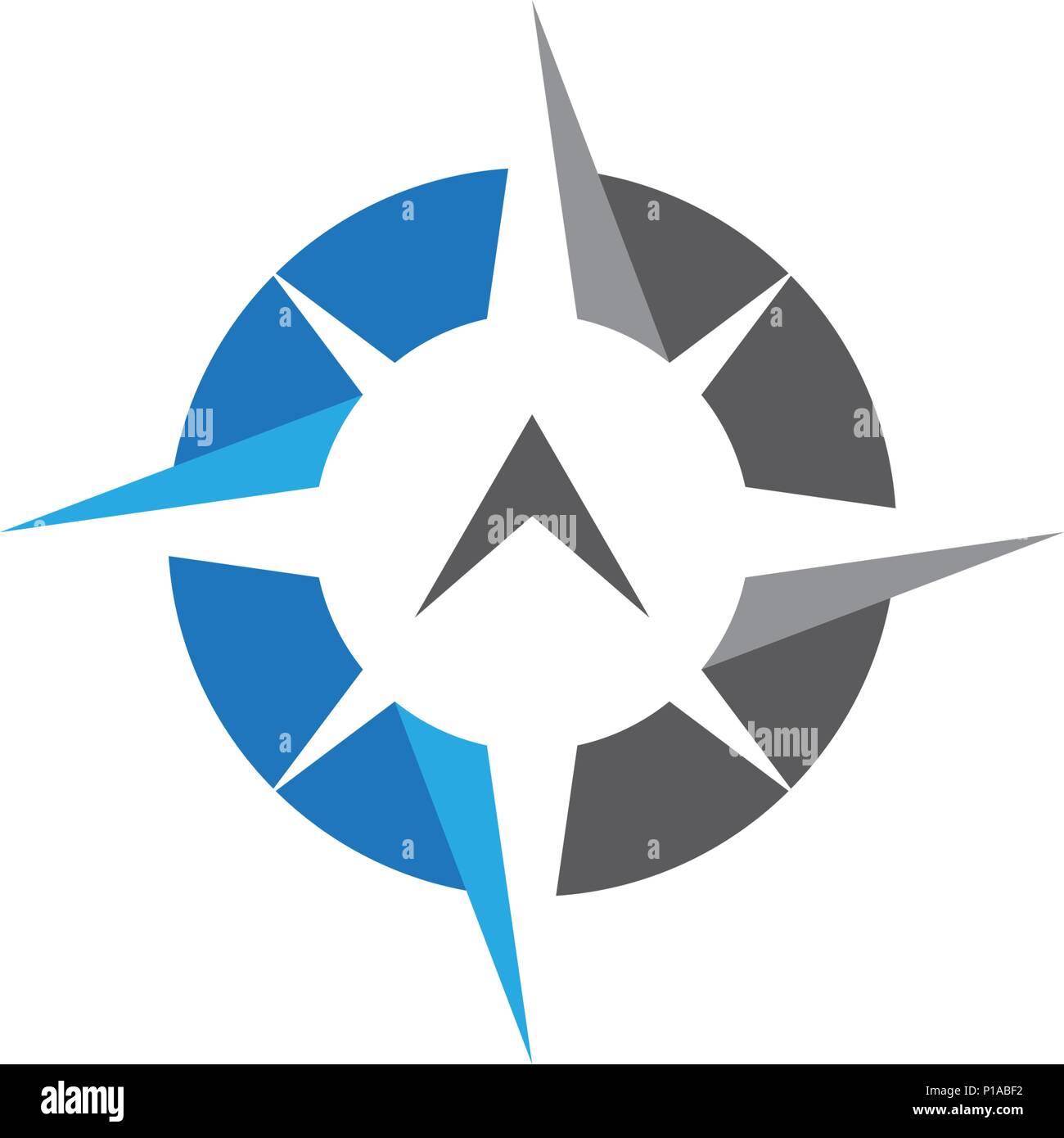 Logo della bussola Modello icona vettore illustration design Illustrazione Vettoriale