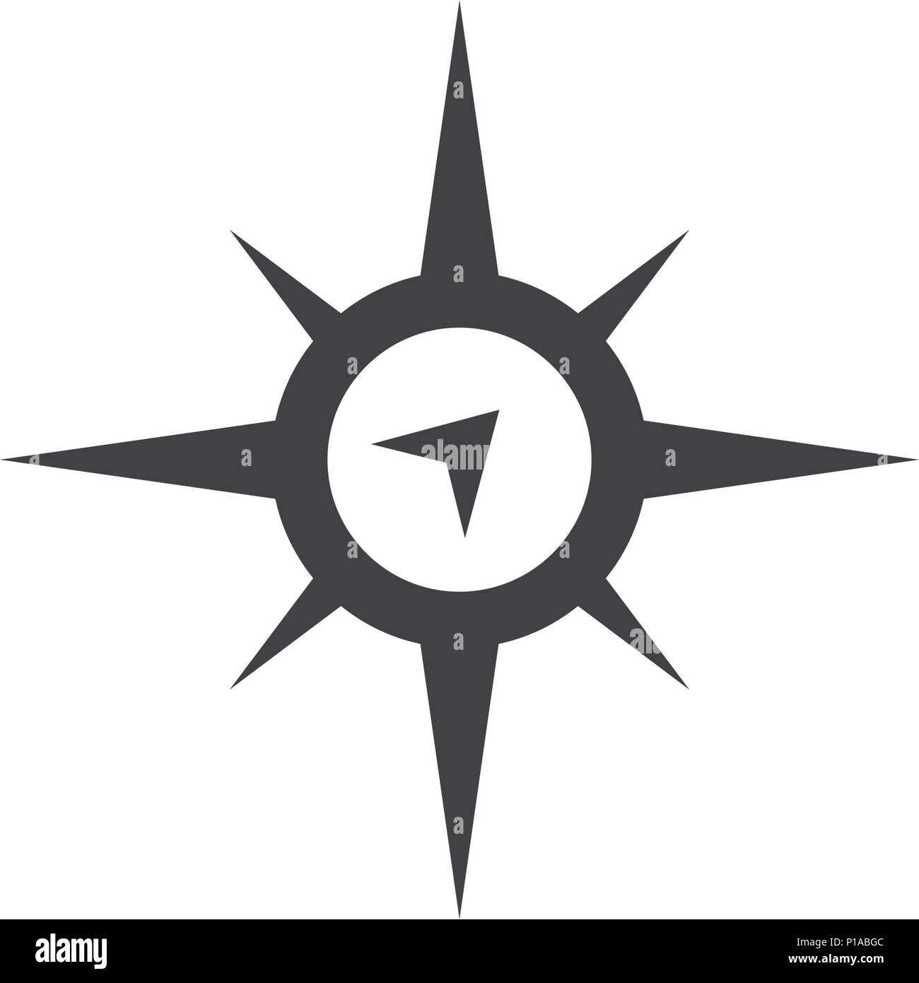Logo della bussola Modello icona vettore illustration design Illustrazione Vettoriale