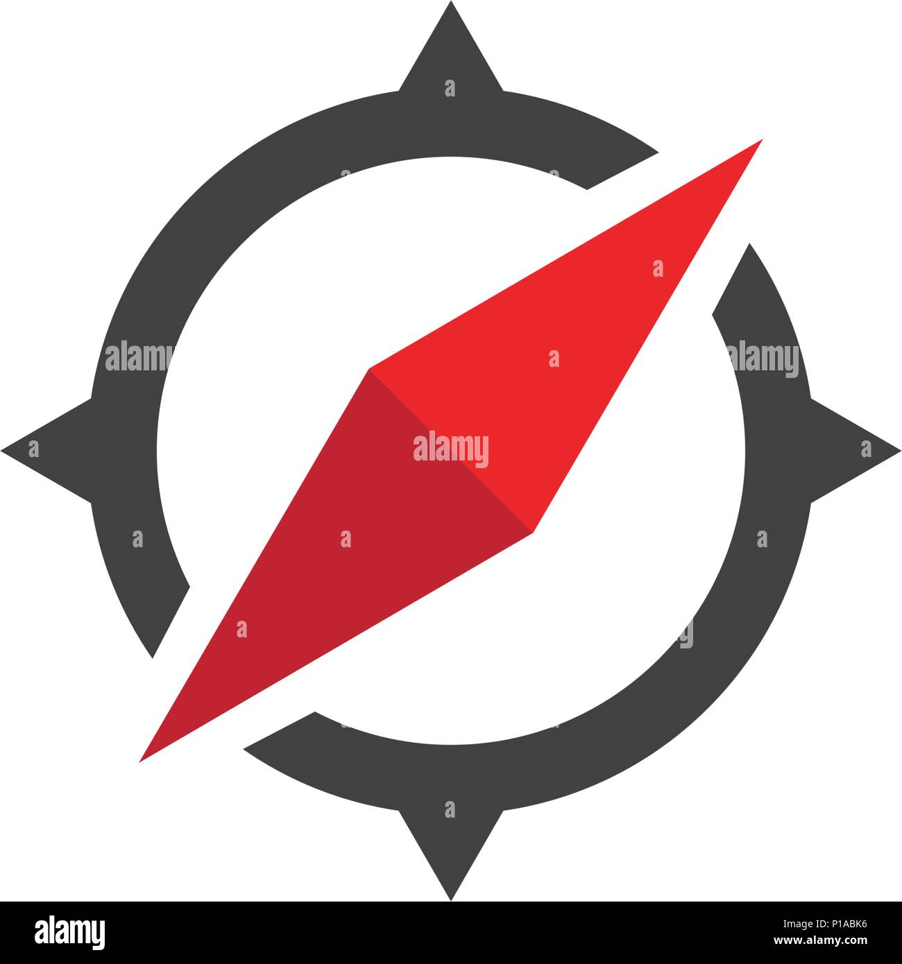 Logo della bussola Modello icona vettore illustration design Illustrazione Vettoriale