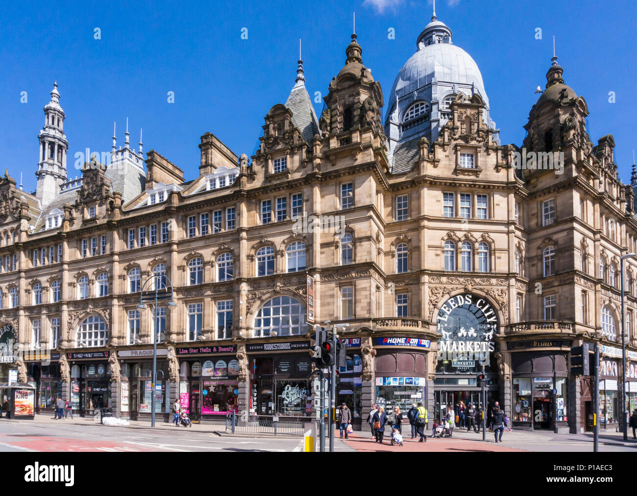 Yorkshire Inghilterra leeds yorkshire Inghilterra leeds city mercati mercato kirkgate mercato coperto kirkgate leeds city centre leeds Yorkshire Regno unito Gb europa Foto Stock