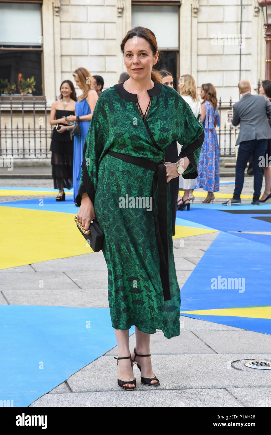 Olivia Colman,Royal Academy Estate Anteprima della Fiera parte,Royal Academy,Piccadilly,London.UK 06.06.2018 Foto Stock