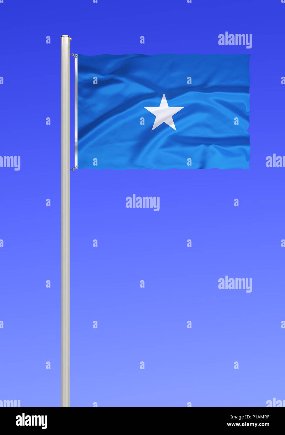 Bandiera della Somalia, Africa orientale, Africa, Flagge von Somalia, Ostafrika, Afrika Foto Stock