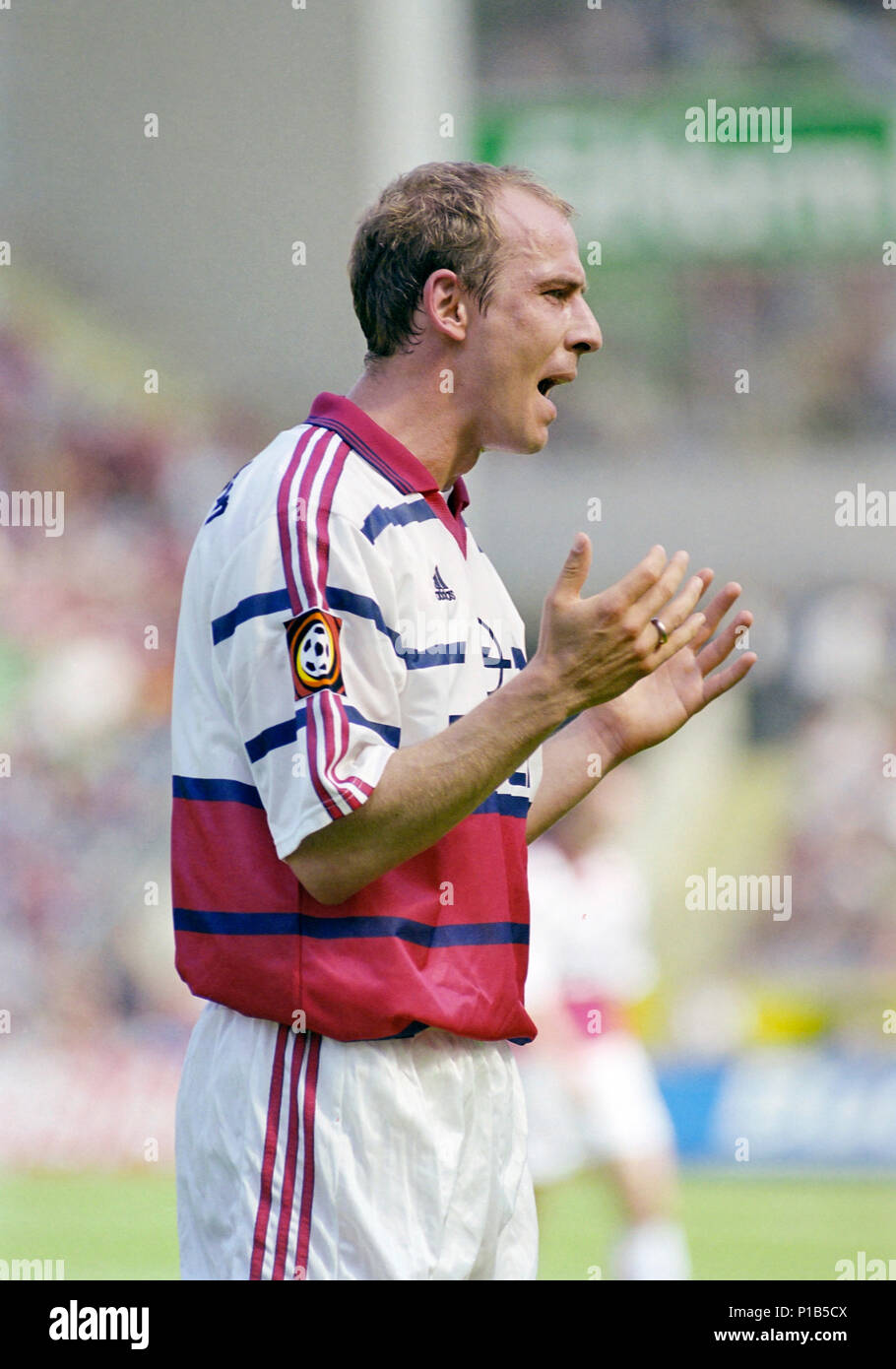 BayArena Leverkusen Germania 29.5.1999, Bundesliga Tedesca Stagione 1998/99 Giornata 34, Bayer 04 Leverkusen vs FC Bayern Monaco di Baviera (Munchen, Muenchen) --- Mario Basler (Monaco di Baviera) Foto Stock