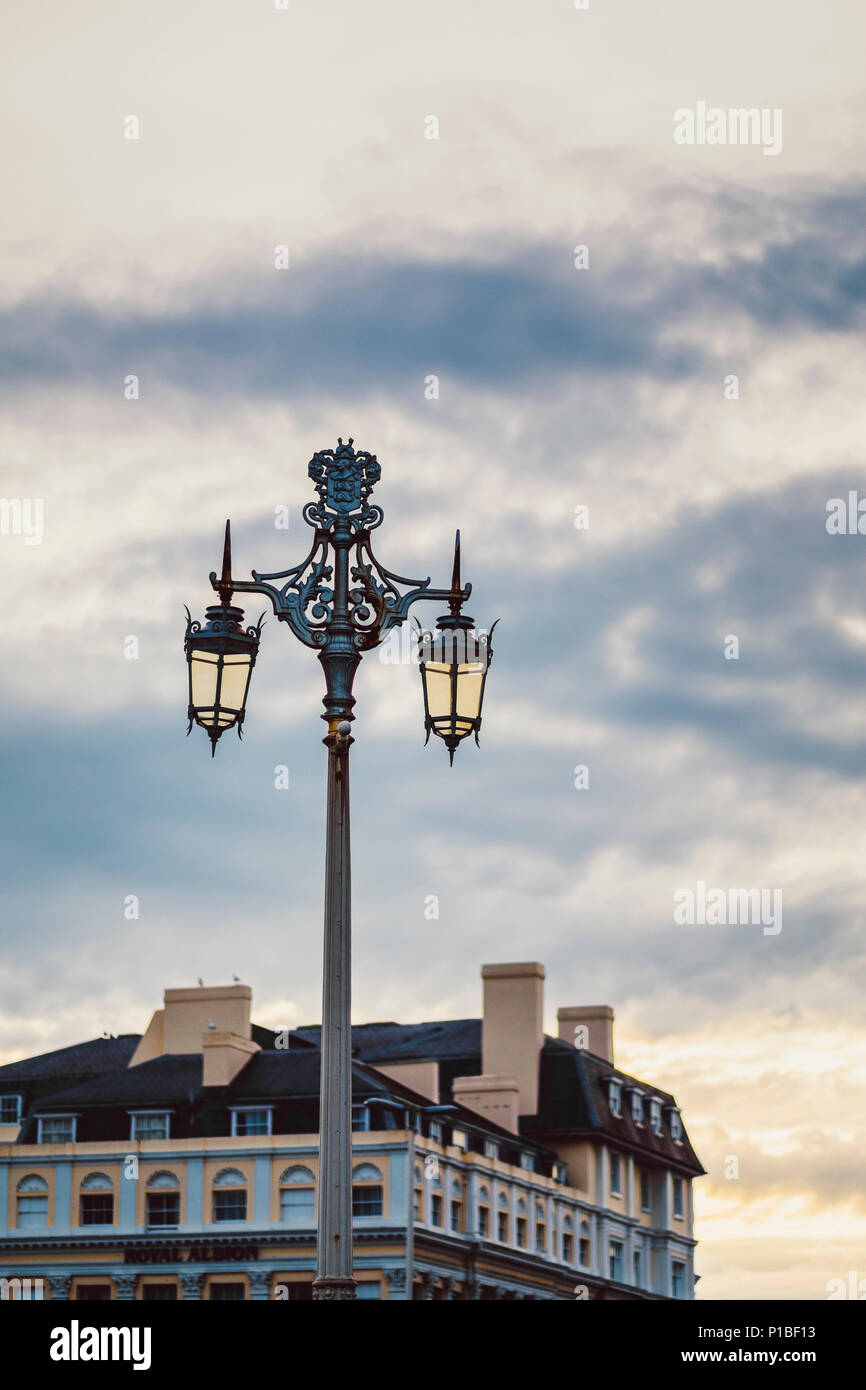 La vecchia strada lampada, Brighton, Inghilterra Foto Stock