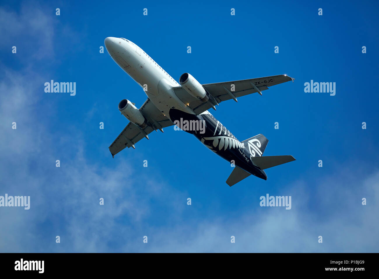 Air New Zealand Airbus A320-232, Wellington, Isola del nord, Nuova Zelanda Foto Stock