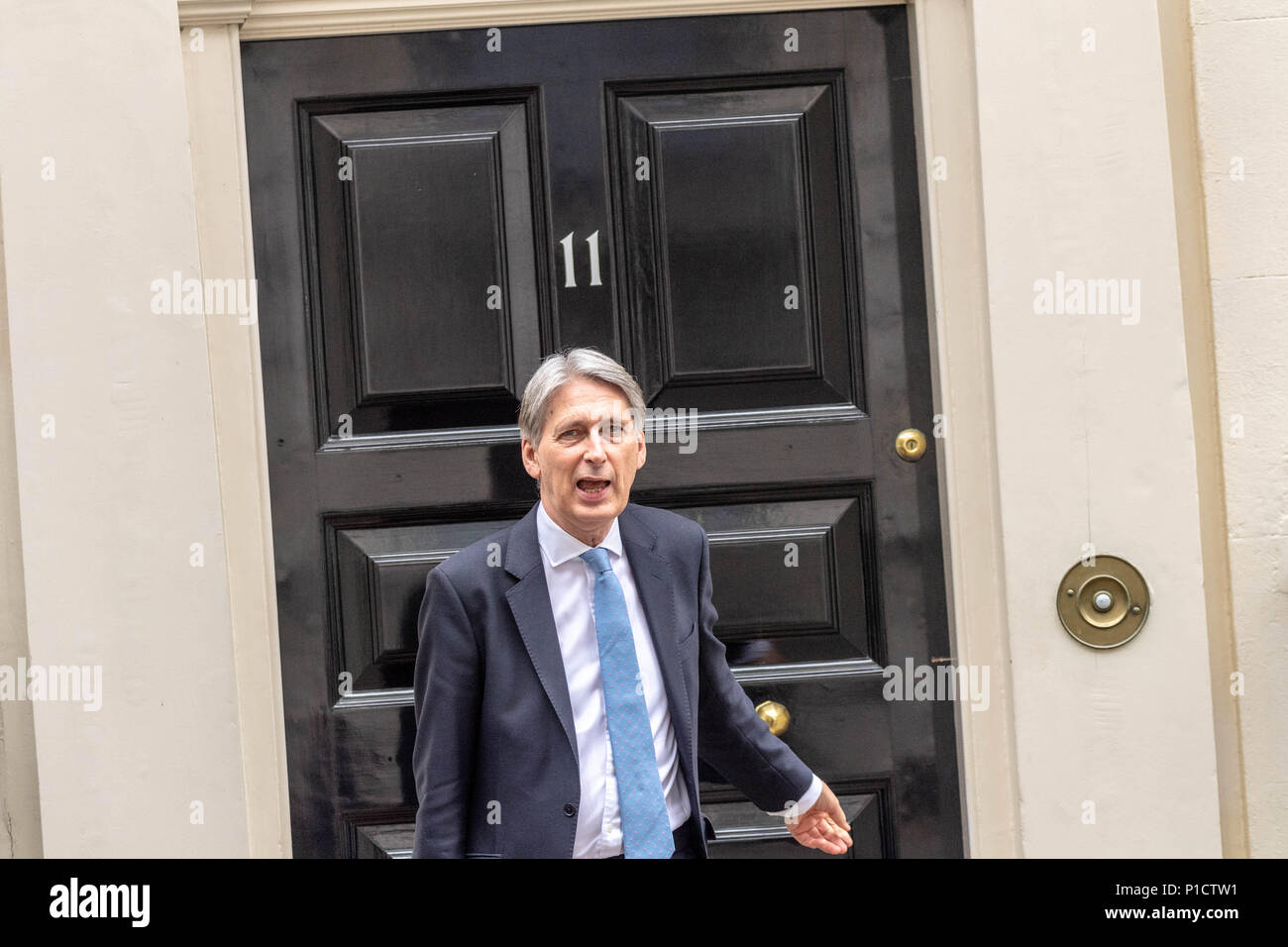 Londra 12 giugno 2018, Philip Hammond , lascia 11 Downing Street, Londra Credit Ian Davidson/Alamy Live News Foto Stock