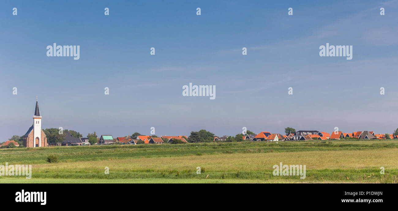 Panorama di Den Hoorn villaggio sull'isola di Texel, Olanda Foto Stock