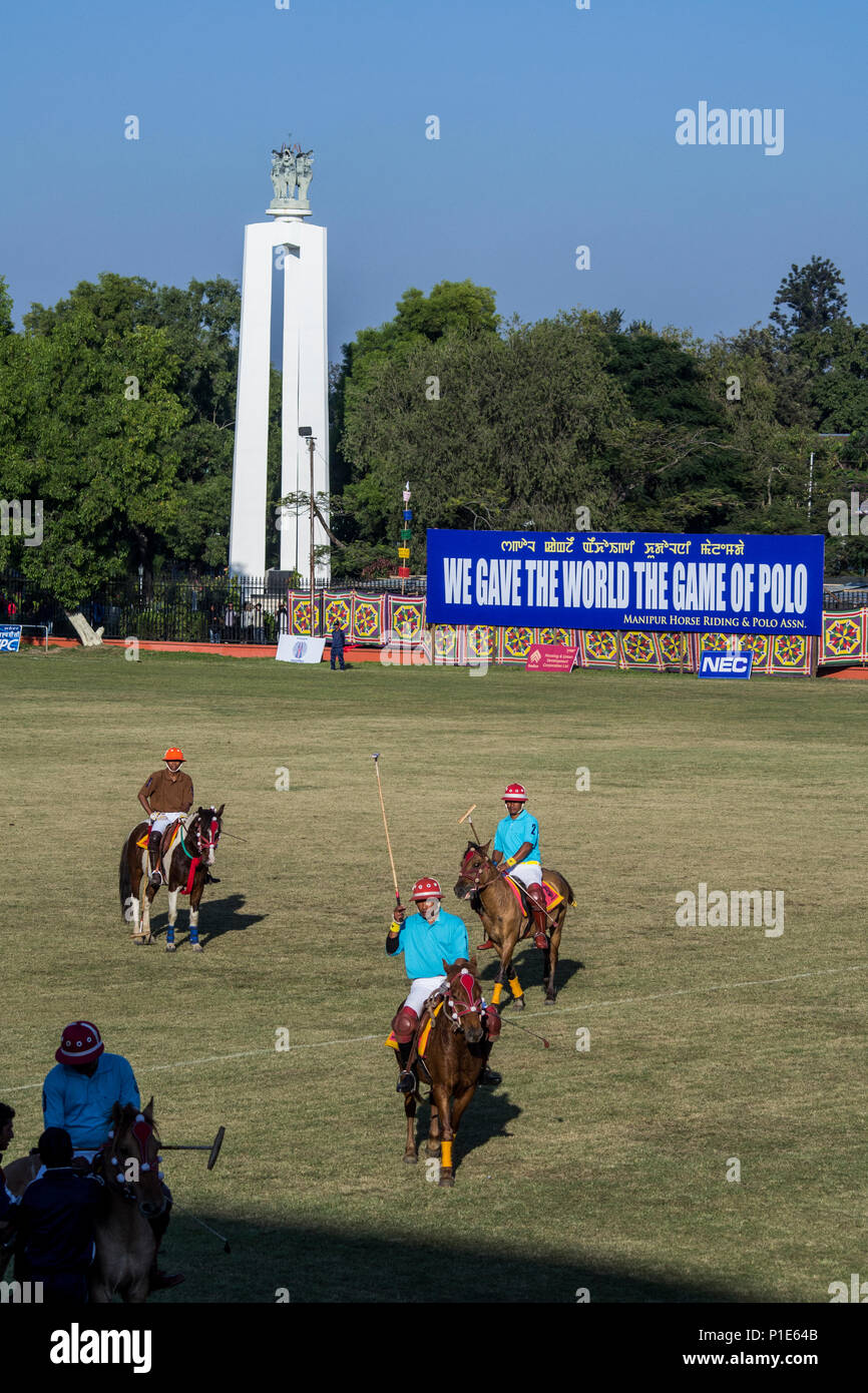 Manipur, India. Partita di polo Foto Stock