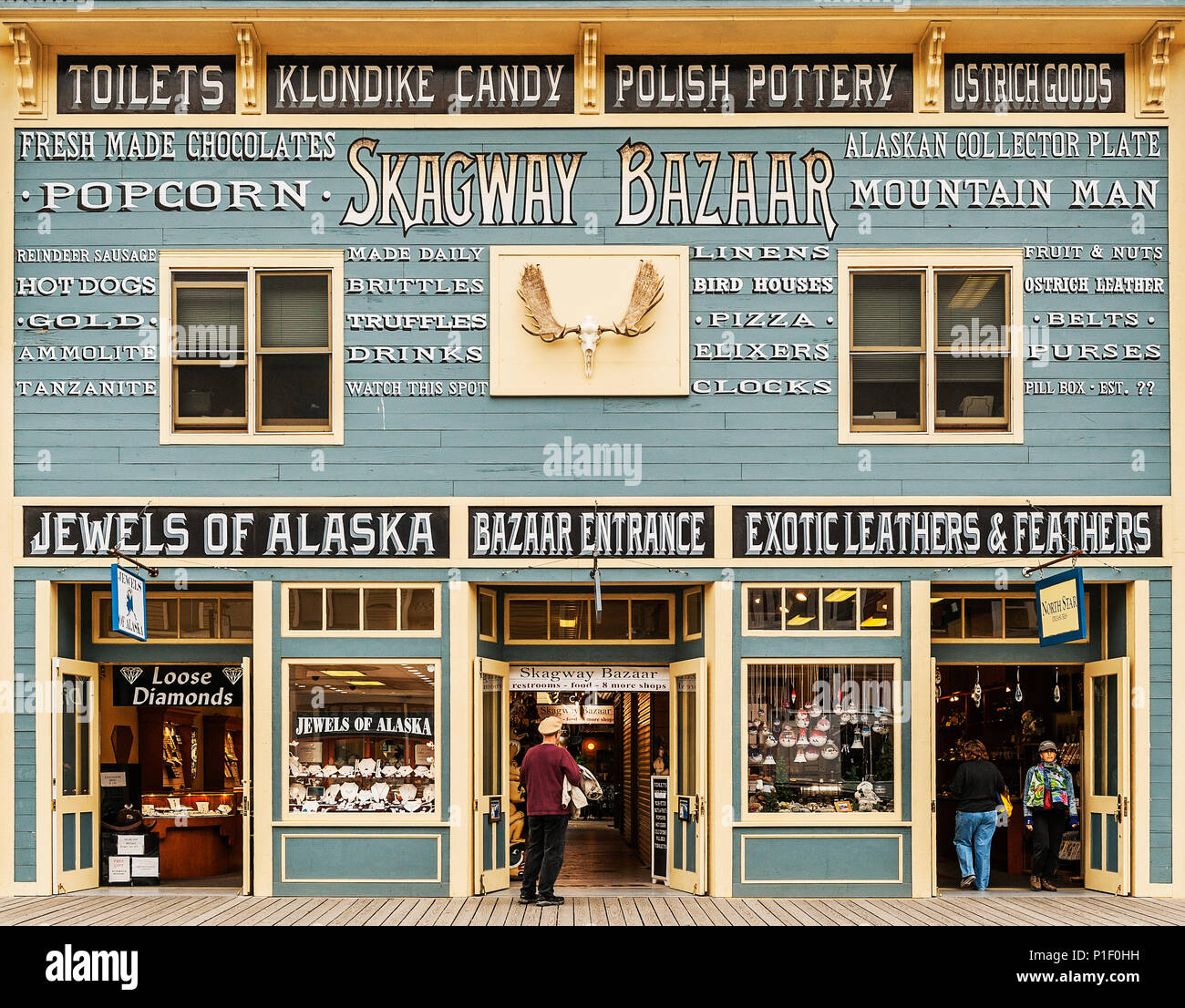 Skagway Bazaar, Skagway, Alaska, Stati Uniti d'America. Foto Stock