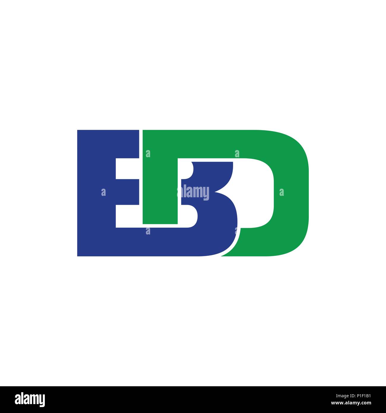 BD iniziali Lettermark simbolo Vector Graphic Logo Design Illustrazione Vettoriale