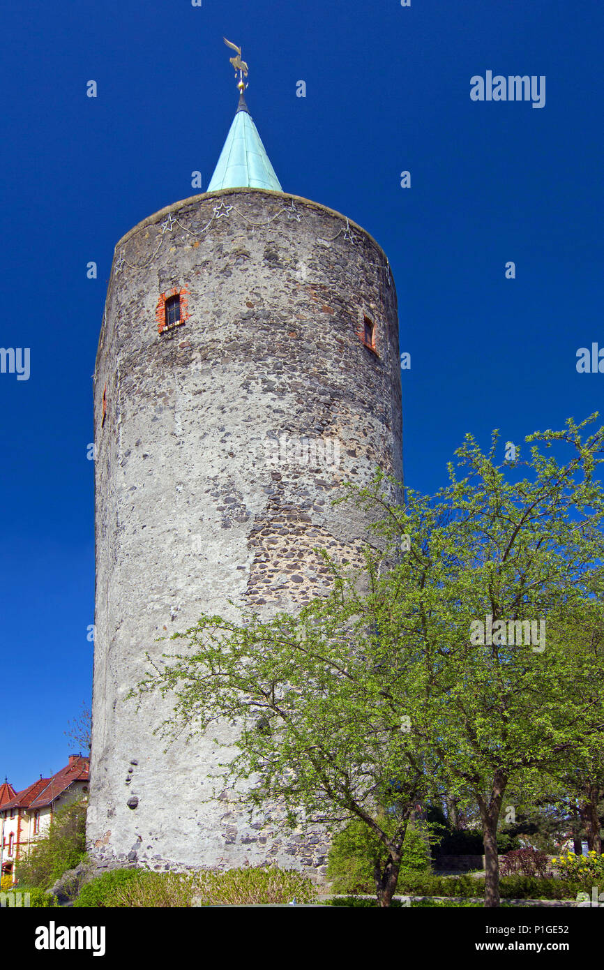Germania, Hesse, Vogelsberg e la montagna verde, ladri Tower, Deutschland, Assia, Grünberg, Diebsturm Foto Stock