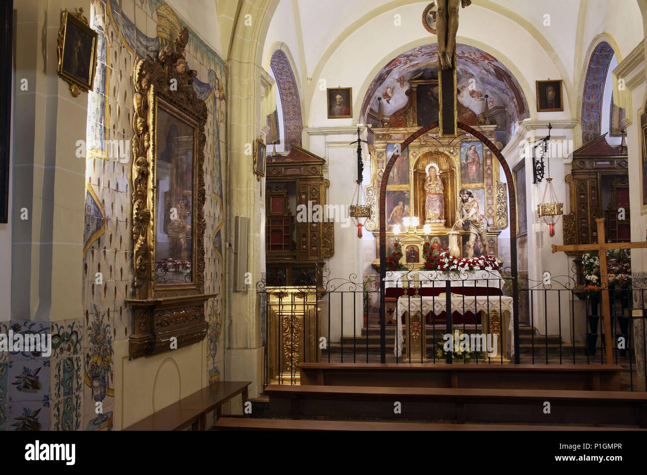 Spagna - El Altiplano (distretto) - Murcia. Jumilla; Convento / Santuario de Santa Ana del Monte; interno. Foto Stock